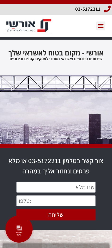 בניית אתר לשירותים פיננסיים